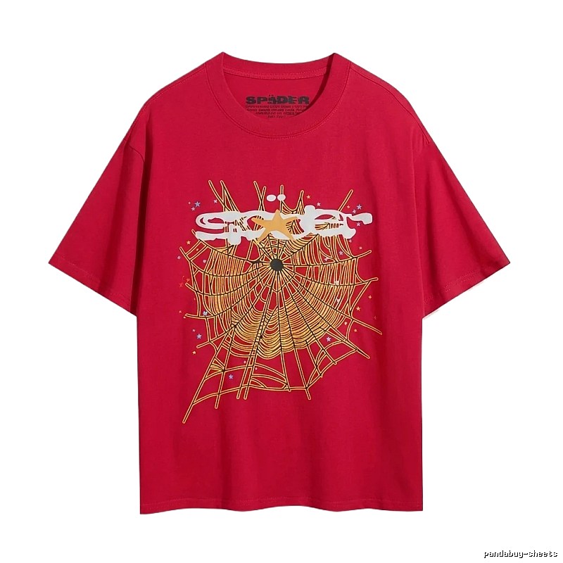 Sp5der Trendy Style Red T-shirt