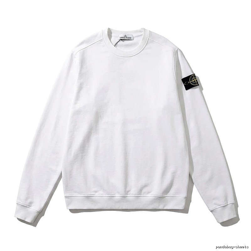 Stone Island basic simple white sweatshirt