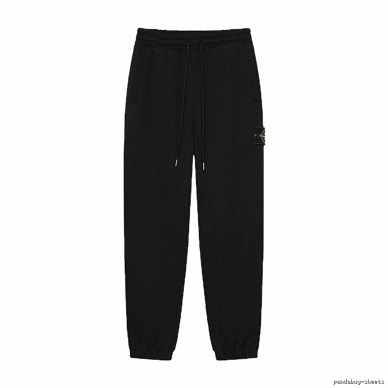 Stone Island Classic Functional Style Black Cuffed Sweatpants