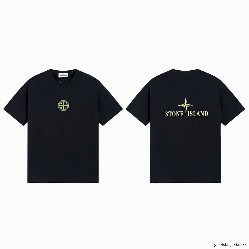 Stone Island Compass Series Streetwear Black Short Sleeve T-Shirt
