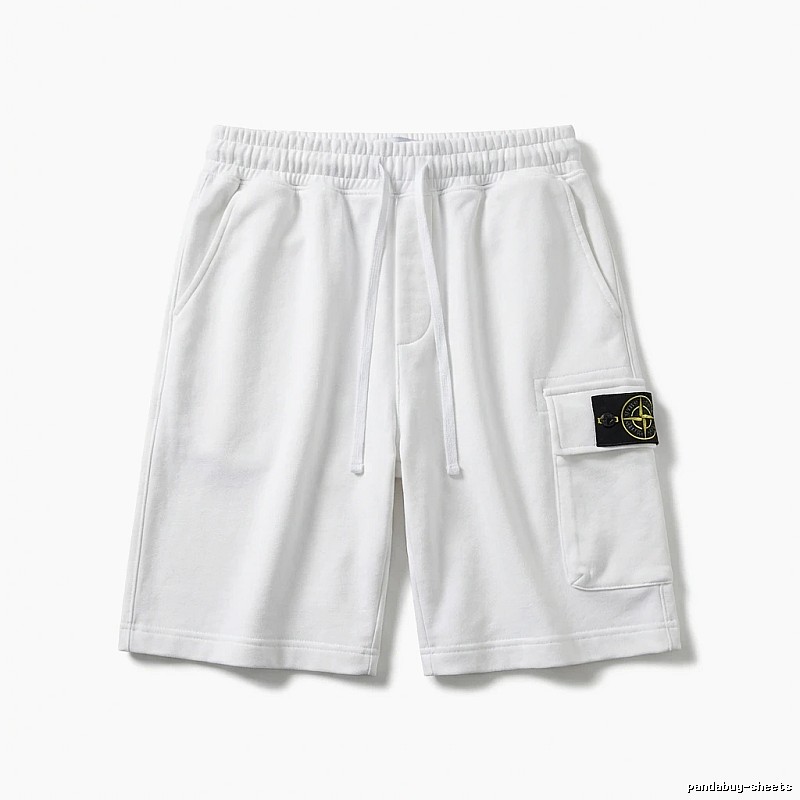 Stone Island functional style white shorts