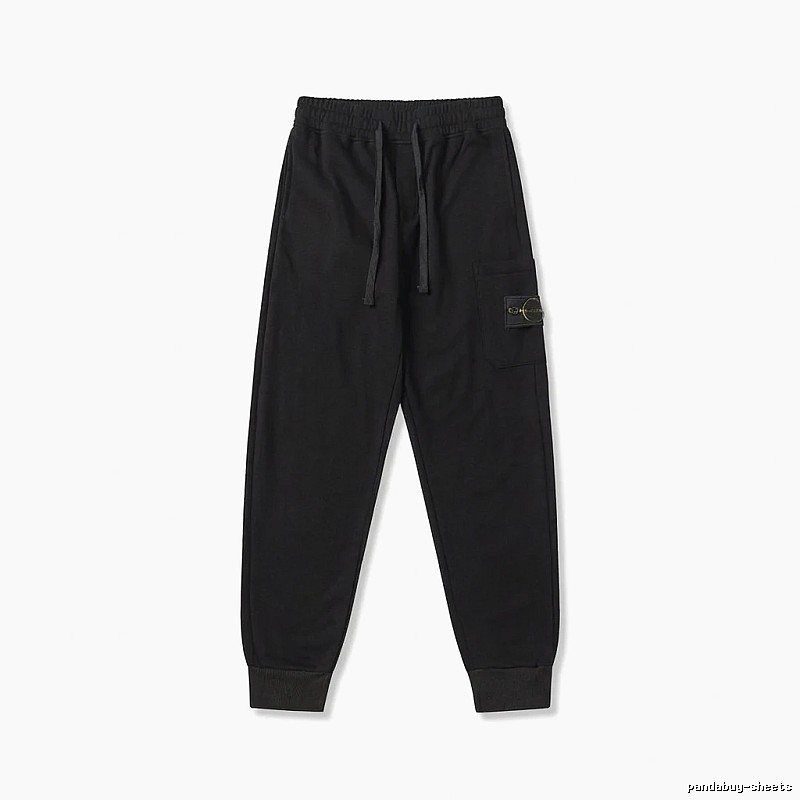Stone Island workwear-style black sweatpants