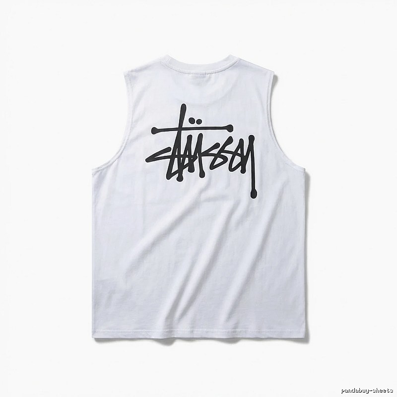 Stussy basic simple white vest