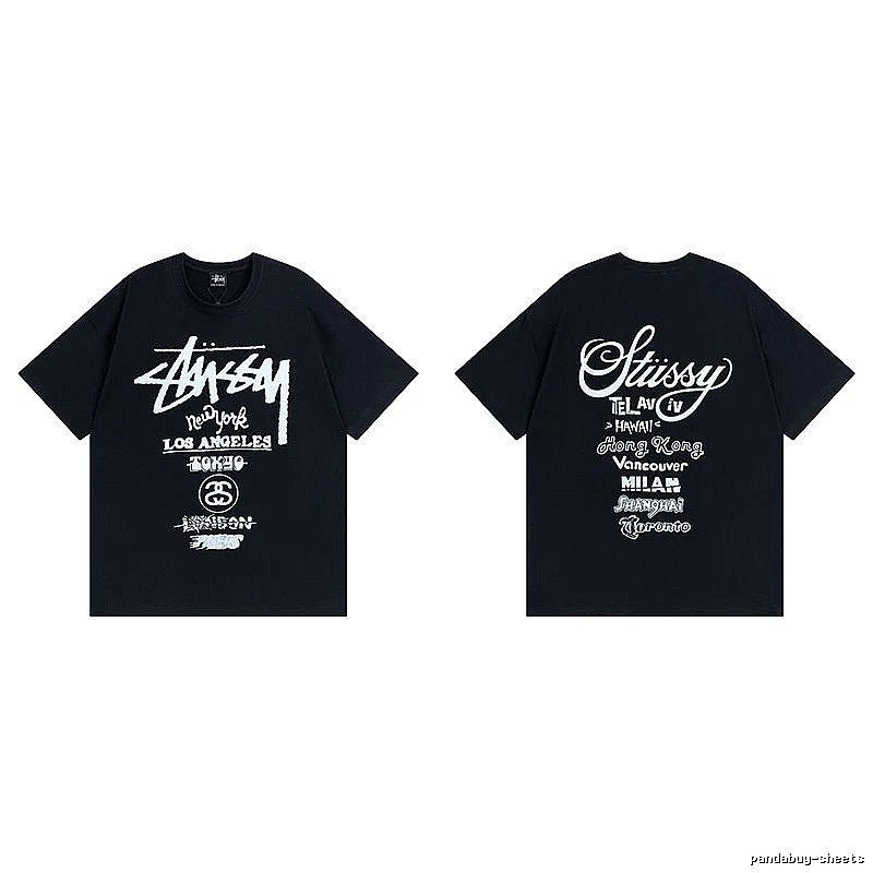Stussy Black Spider Graphic T-Shirt Bold Graphic Logo