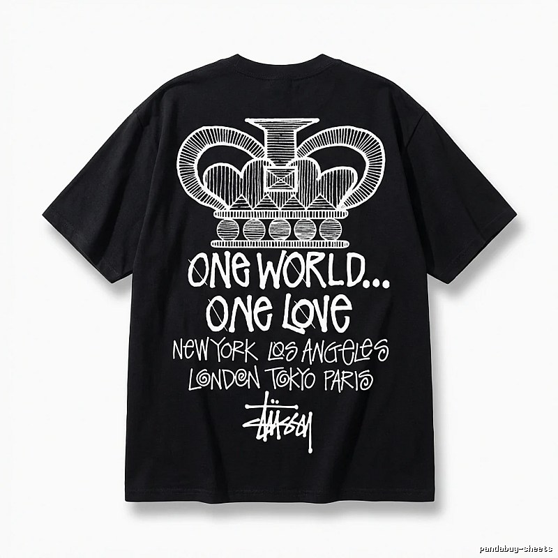 Stussy Crown Print Black T-shirt