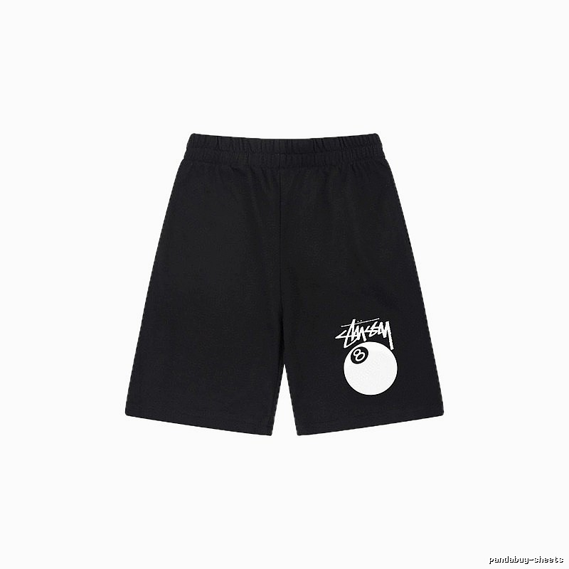 Stussy No.8 Ball Trend Brand Black Shorts