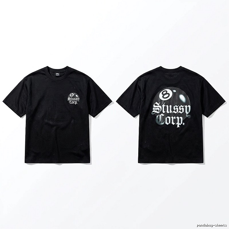 Stussy No.8 Retro Style Black T-shirt