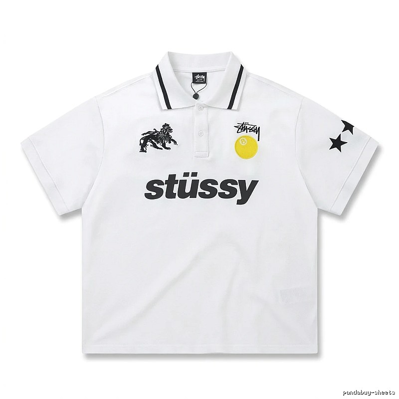 Stussy printed casual white shirt