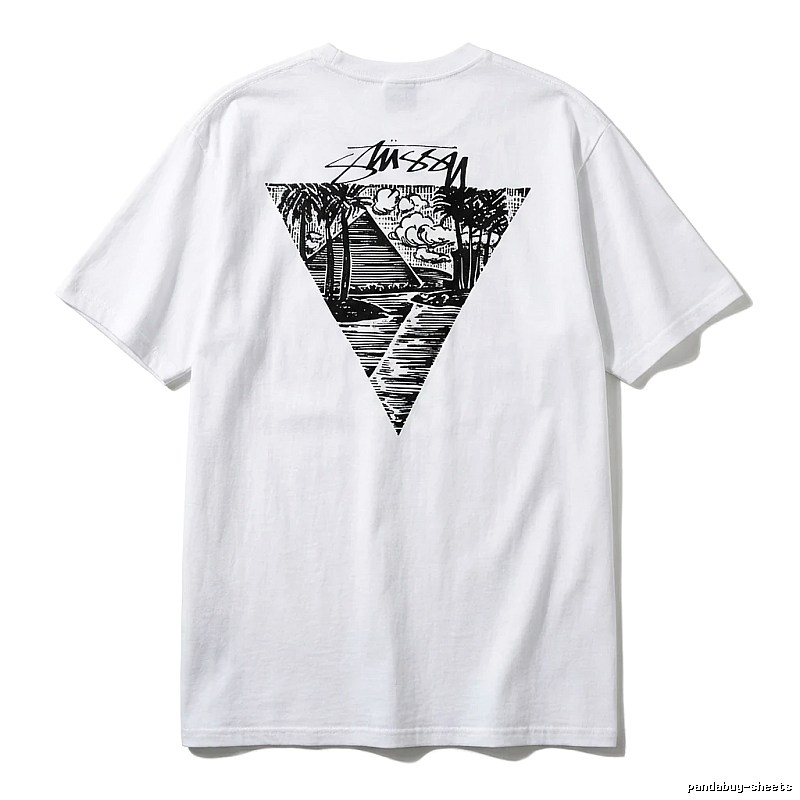 Stussy triangle print white T-shirt