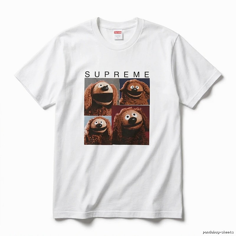 Supreme cartoon print white T-shirt