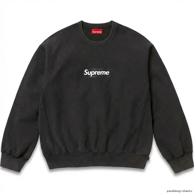 Supreme classic minimalist style black sweatshirt
