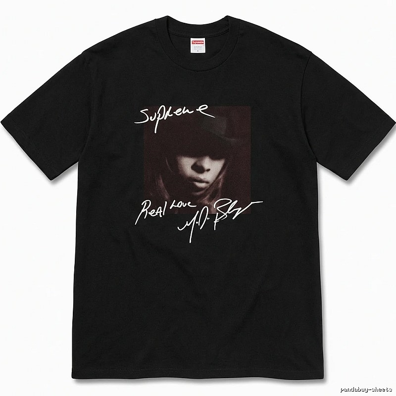 Supreme Real Love Style Black T-shirt