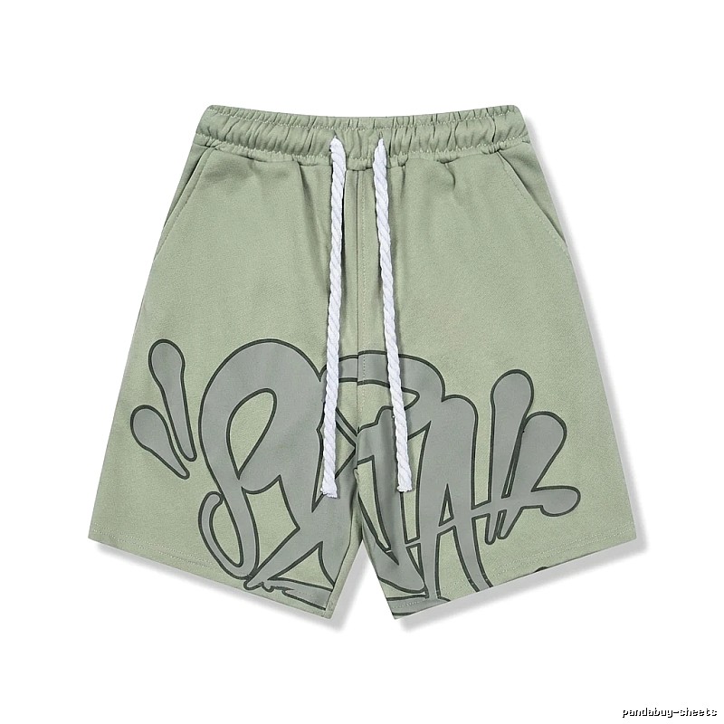 SynaWorld Graffiti Style Ash-Green Shorts