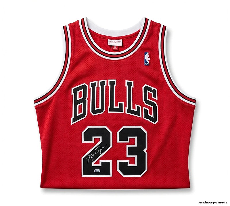 The retro red jersey of the Michael Jordan.