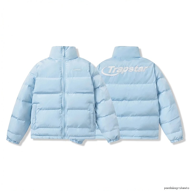 Trapstar trendy and cool style light blue down jacket