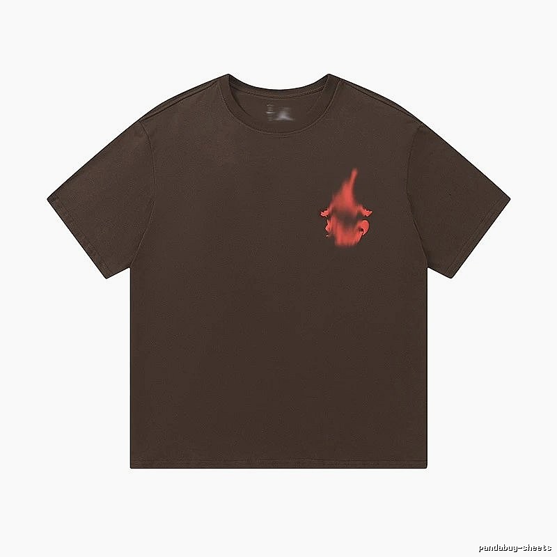 Travis Scott Easy Match Graphic T-shirt Brown Travis Scott for Leisure Wear