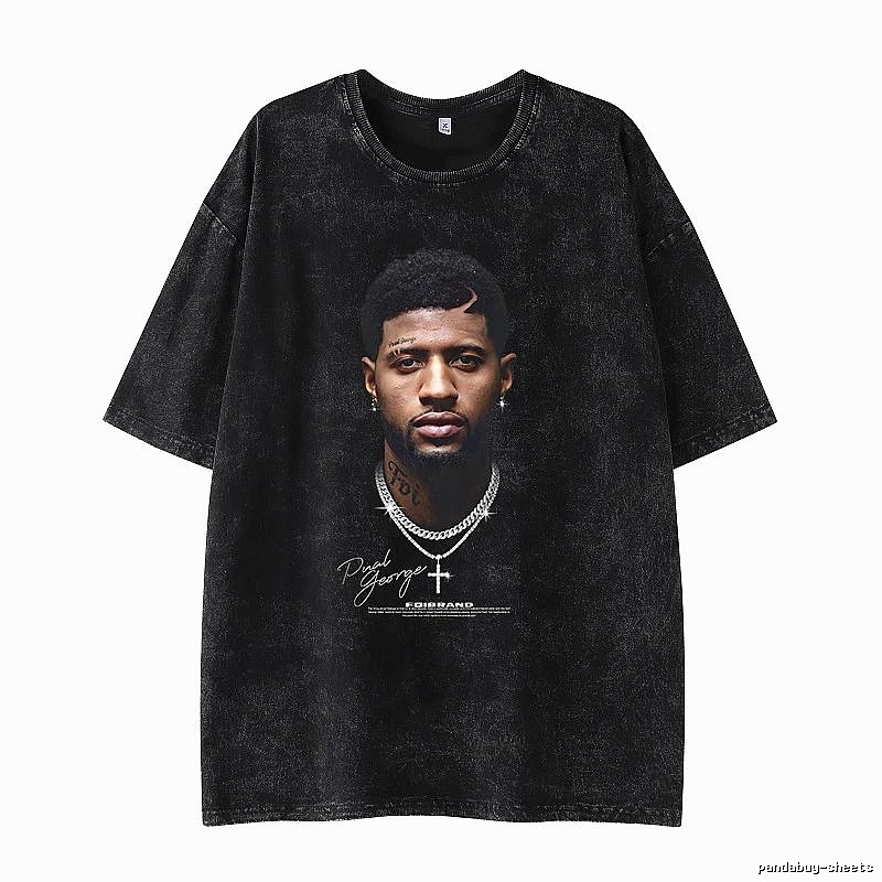 Tupac Logo Detail Portrait graphic T-shirt Black Tupac Collage with Relaxed Feel