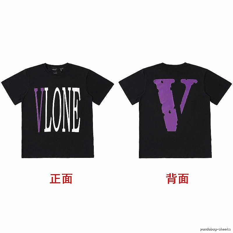 Vlone Classic Logo T-shirt Black Purple Vlone for Daily Styling