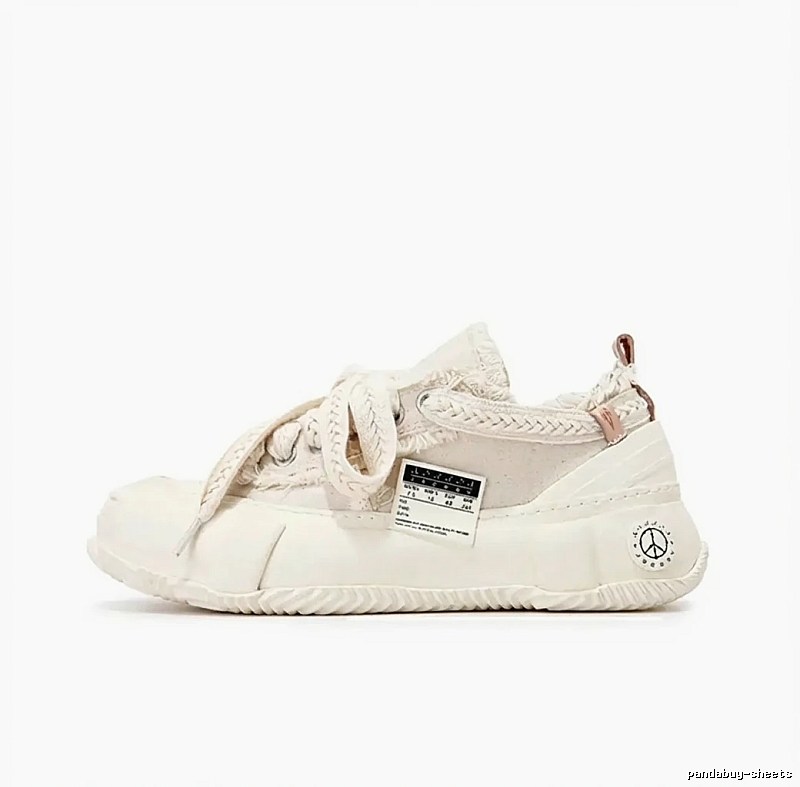 Xvessel Vulcanized Retro Style White Shoes