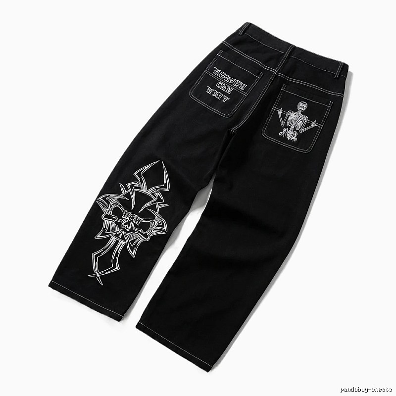 Y2K-style black jeans