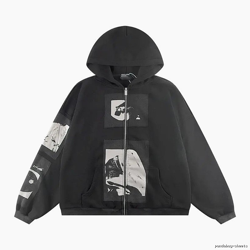 Zip-Layer Styling Graphic Zip Hoodie Travel Styling